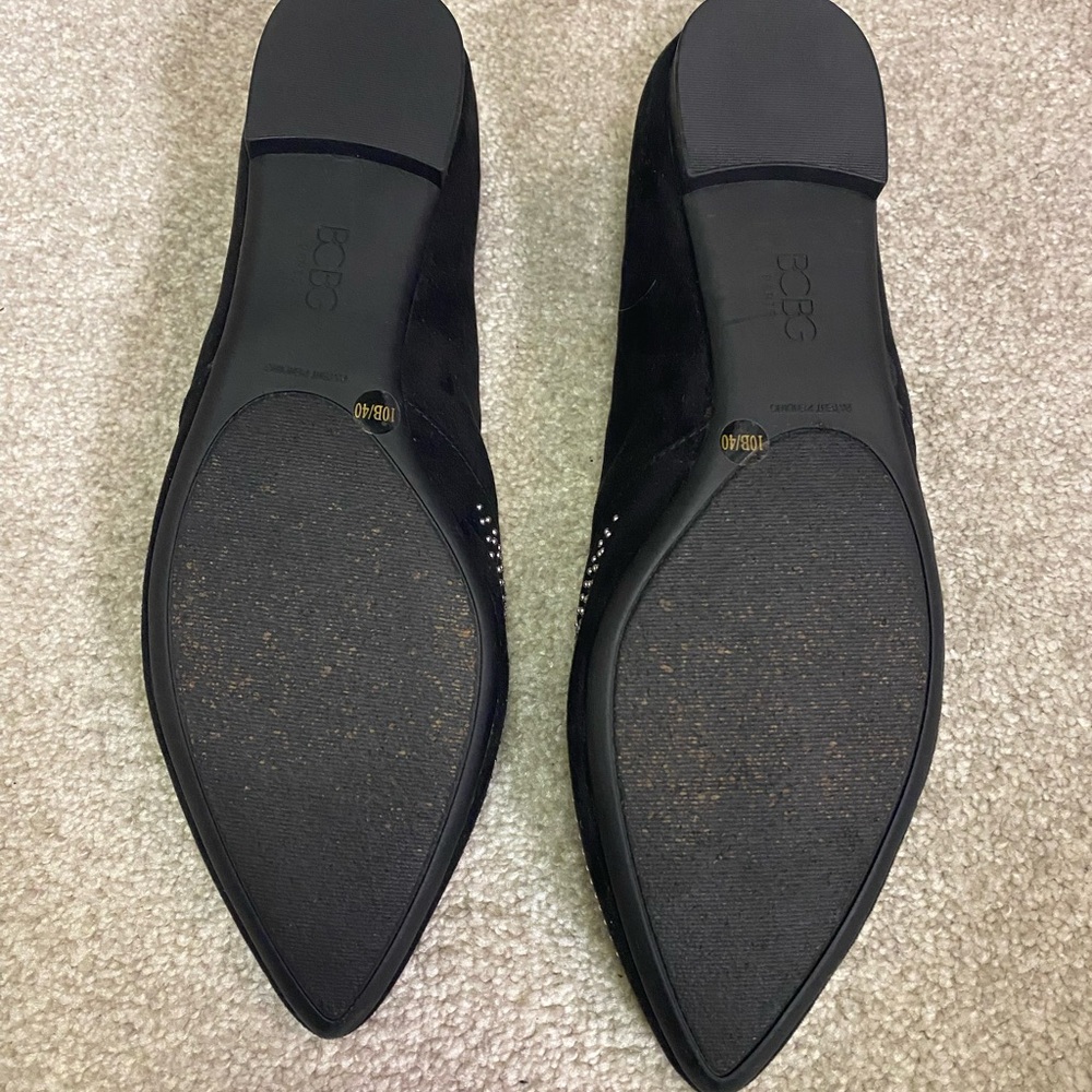 BCBG Black and Silver Studded Flats - Picture 3 of 4
